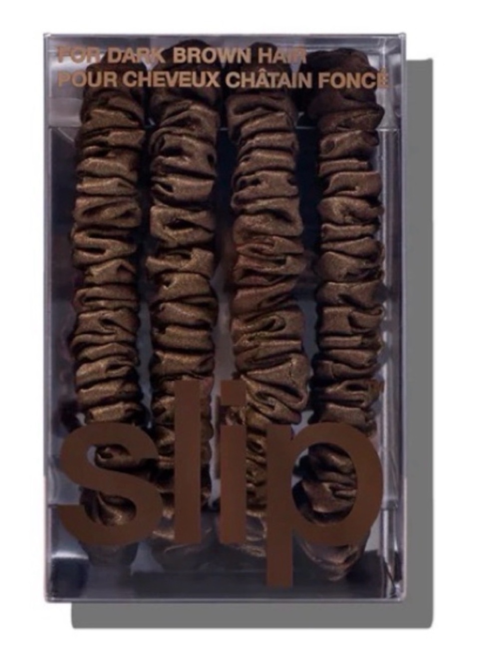 SLIP Back To Basics Dark Brown Skinny Scrunchies